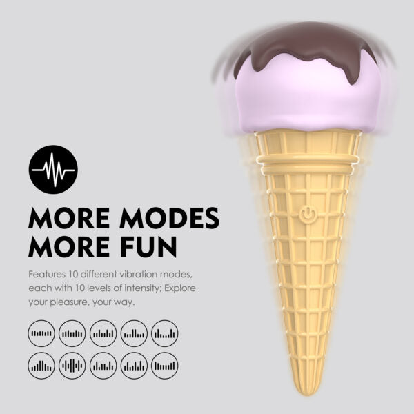 Doris-Wholesale Manufacturer OEM 10 frequenies Ice Cream Vibrator