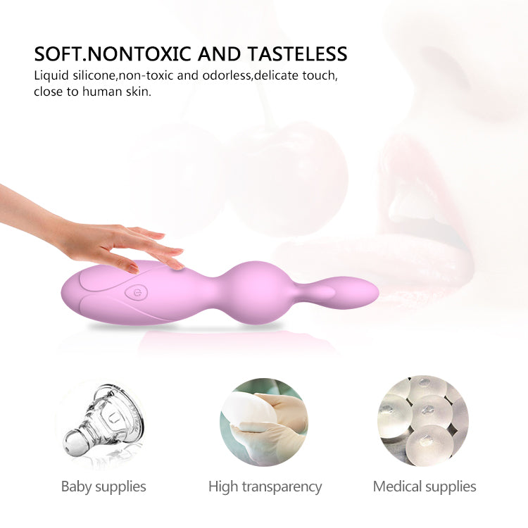 EMILY-New Design IPX5 Waterproof 12 Mode Silicone Adult Sex Toys Rabbit Vibrator for Women