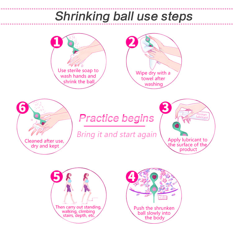 GRACE-Ben Wa Ball Pelvic Exercise Kit Smart Vaginal Tightening Kegel Weight Exercise Balls Set For Woman