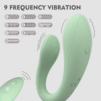 Doris-OEM Remote Control C Shape Couple Egg Vibrator-Matcha