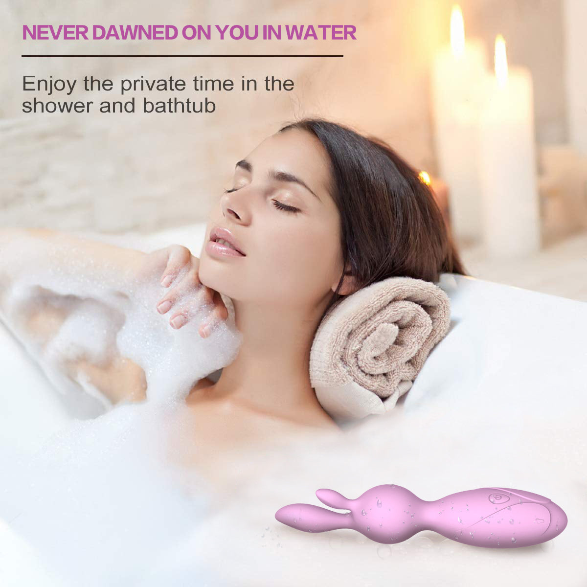 EMILY-New Design IPX5 Waterproof 12 Mode Silicone Adult Sex Toys Rabbit Vibrator for Women