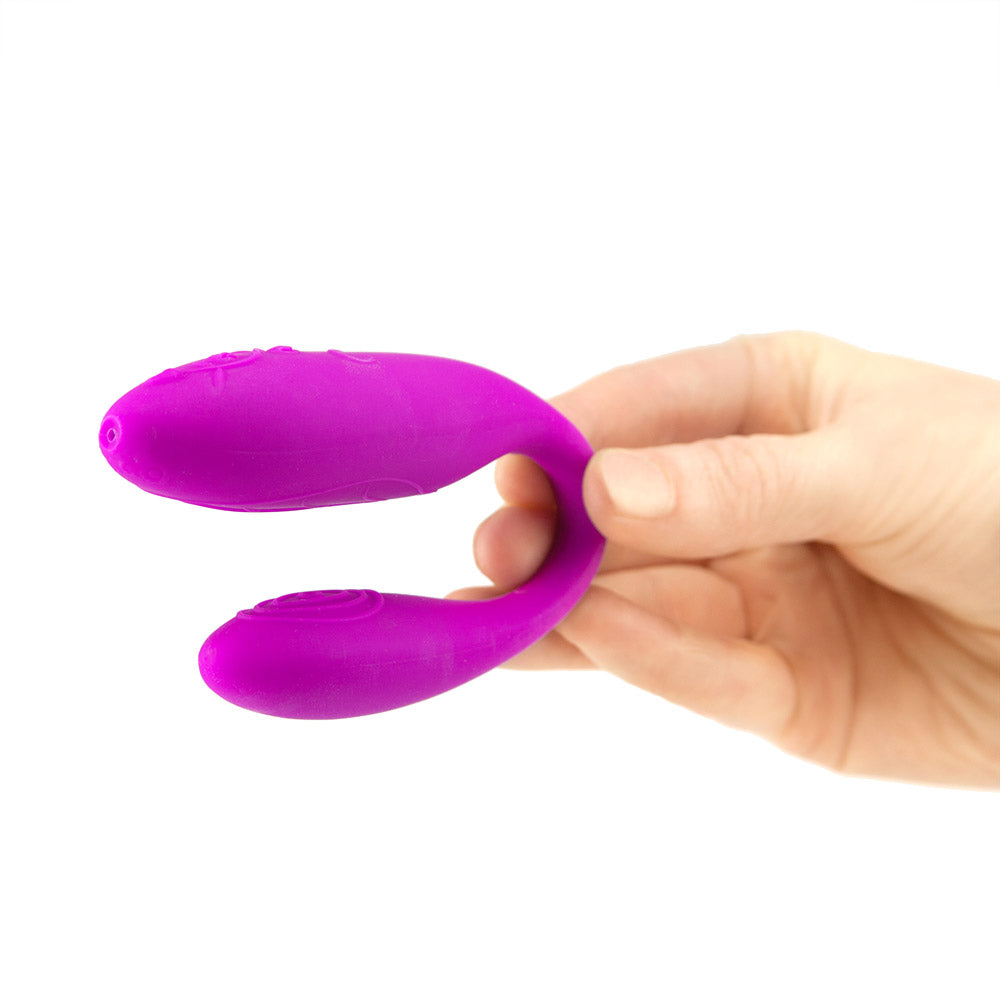 Unity g-spot and clitoral vibrator C-shape vibrator for couples