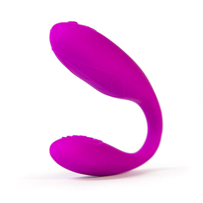 Unity g-spot and clitoral vibrator C-shape vibrator for couples