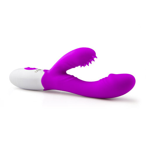 C-spot dual lover Rabbit vibrator with licking stimulator