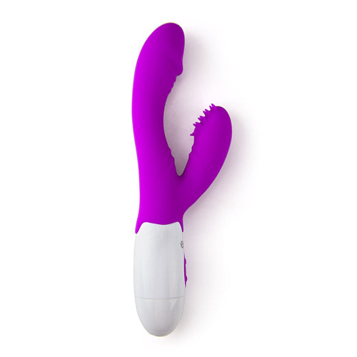 C-spot dual lover Rabbit vibrator with licking stimulator