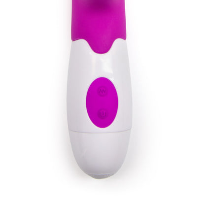 Dual pleaser Rabbit vibrator with licking stimulator