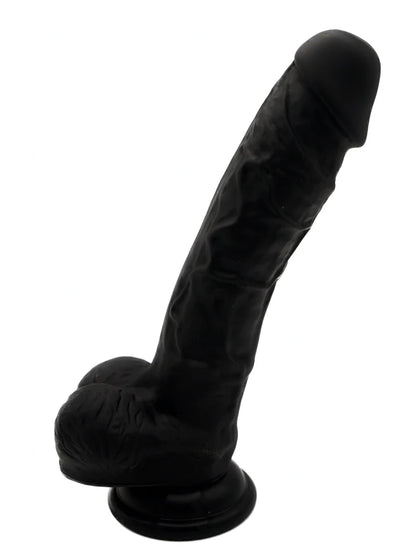 7 INCH SILICONE DILDO (BLACK)