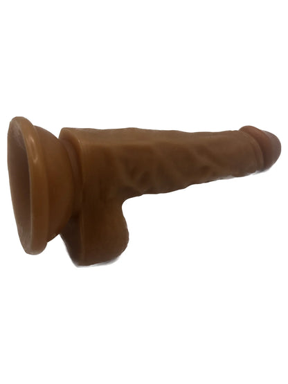 6.5 INCH DILDO (BROWN)