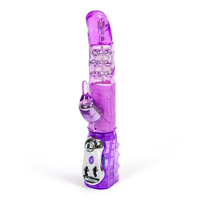 Lilac rabbit G Rabbit vibrator with rotating beads