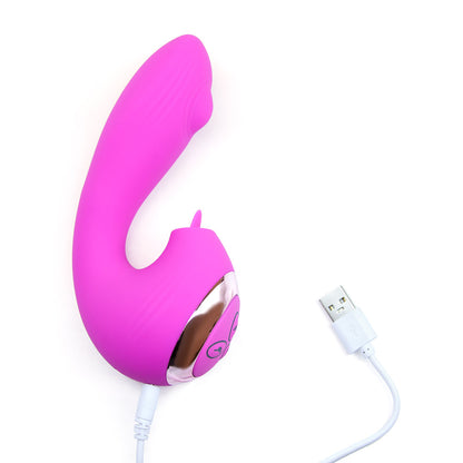 Sweet sensation Licking and pulsating dual vibe