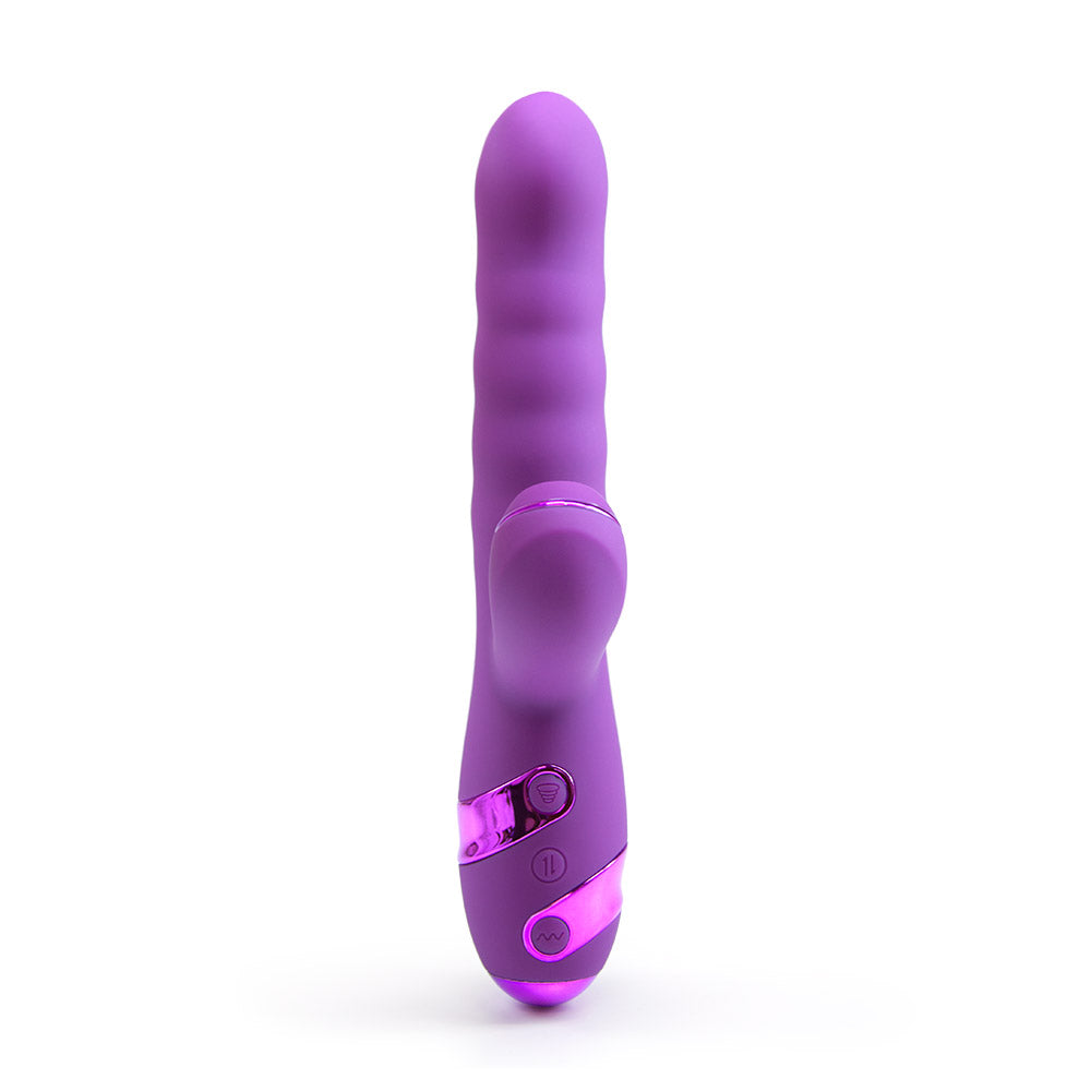 Pleasure seeker Air pulse and thrusting dual vibe