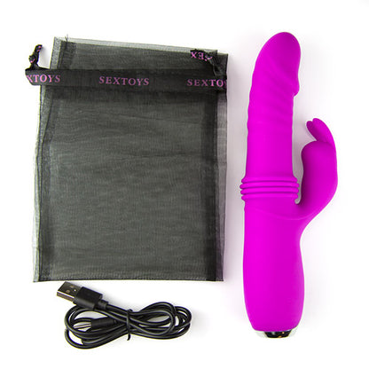 Sensu Rechargeable thrusting rabbit vibrator