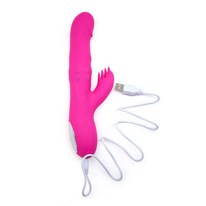 Flickering dual thruster Rechargeable thrusting rabbit vibrator