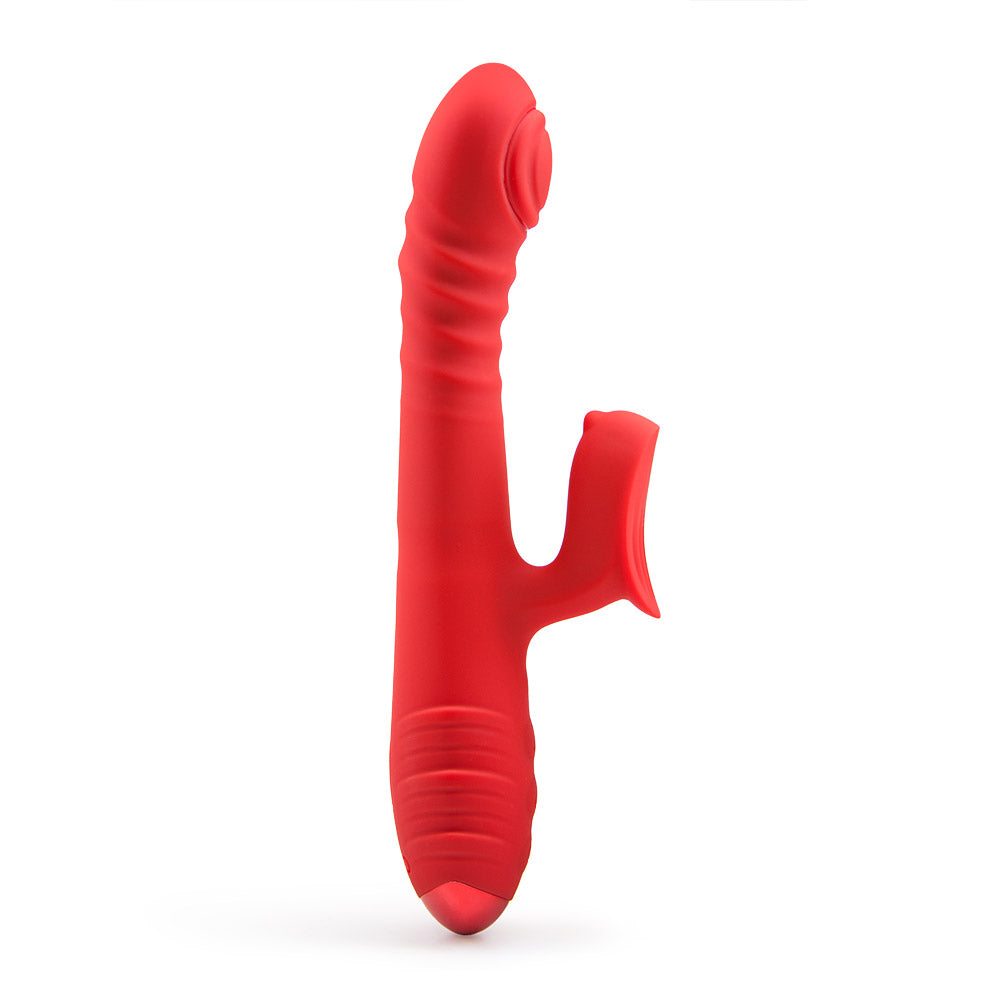 Dual glow Rechargeable thrusting rabbit vibrator