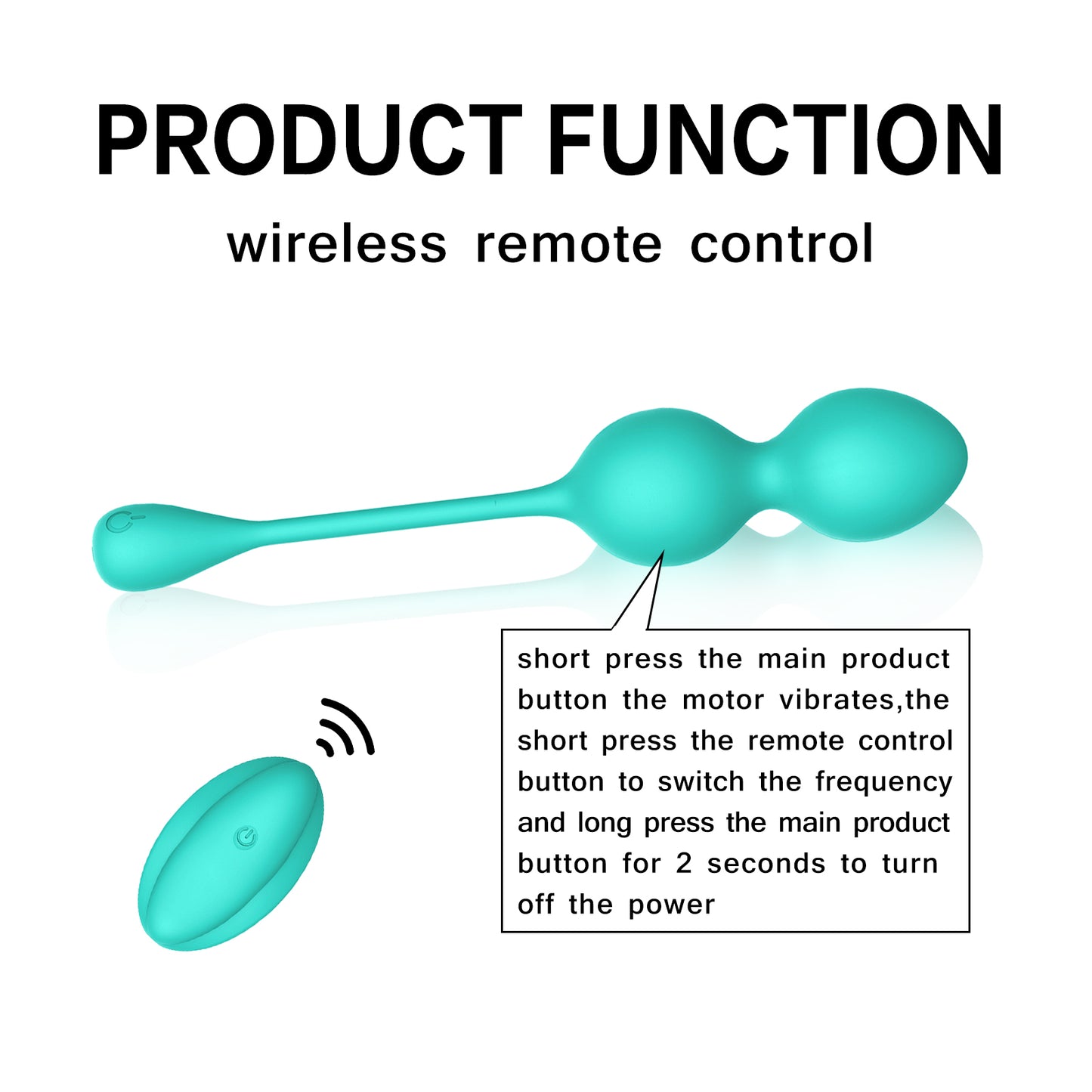 Winyi Wireless Remote Control Double Head Love Jumping Egg Vibrator For Couple