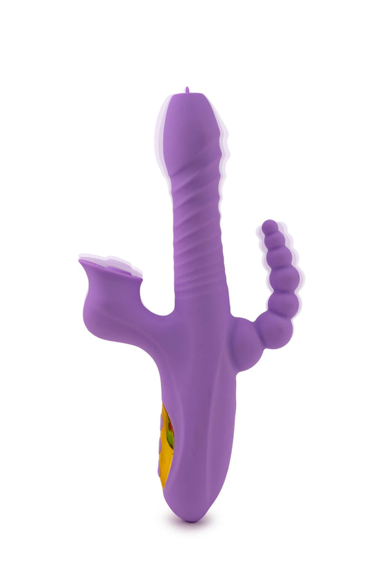 Thrusting 4-Motor Silicone Vibrator