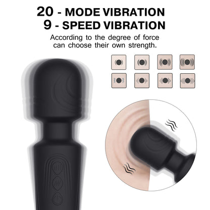 JULIA-Silicone Wireless Vibrator Sex Toy Women Personal Powerful AV Wand Massager