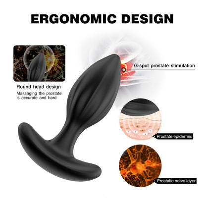 Mark-New Silicon Anal Stimulator Adult Sex Toys Electric Remote Anal Plug Vibrator Male Woman