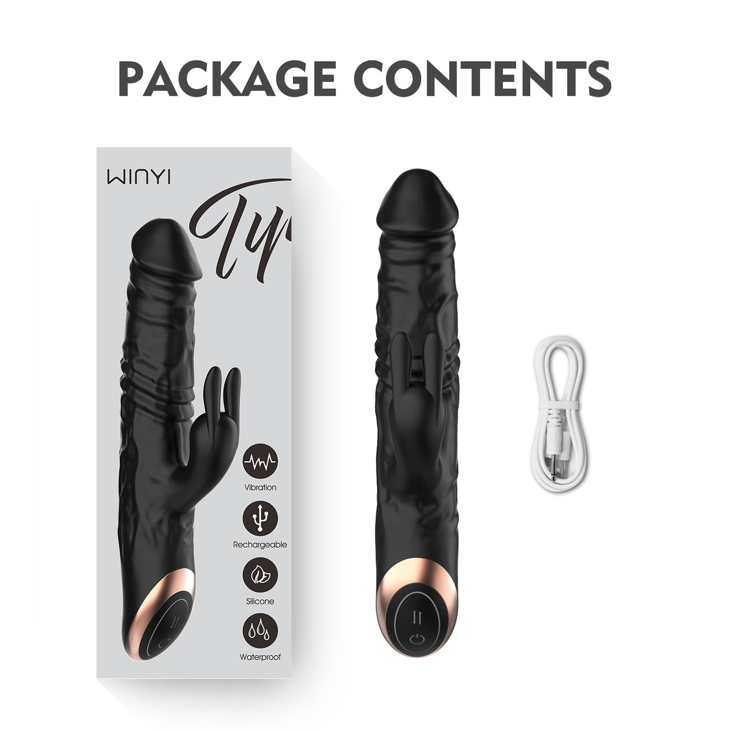 New Wholesale Big Black Telescopic Realistic Dildo Sex Toy Thrusting Rabbit Dildo Vibrator For Women