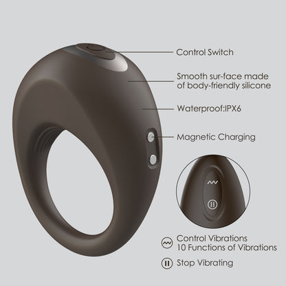 New Penis Ring Sex Toys Penis Ejaculation Remote Control 10 mode Vibrating Cock Ring