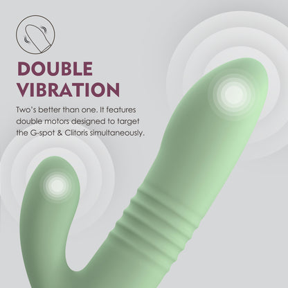 Hailey-New Double Head Telescopic Thrusting Vibrator Rabbit Vibrator