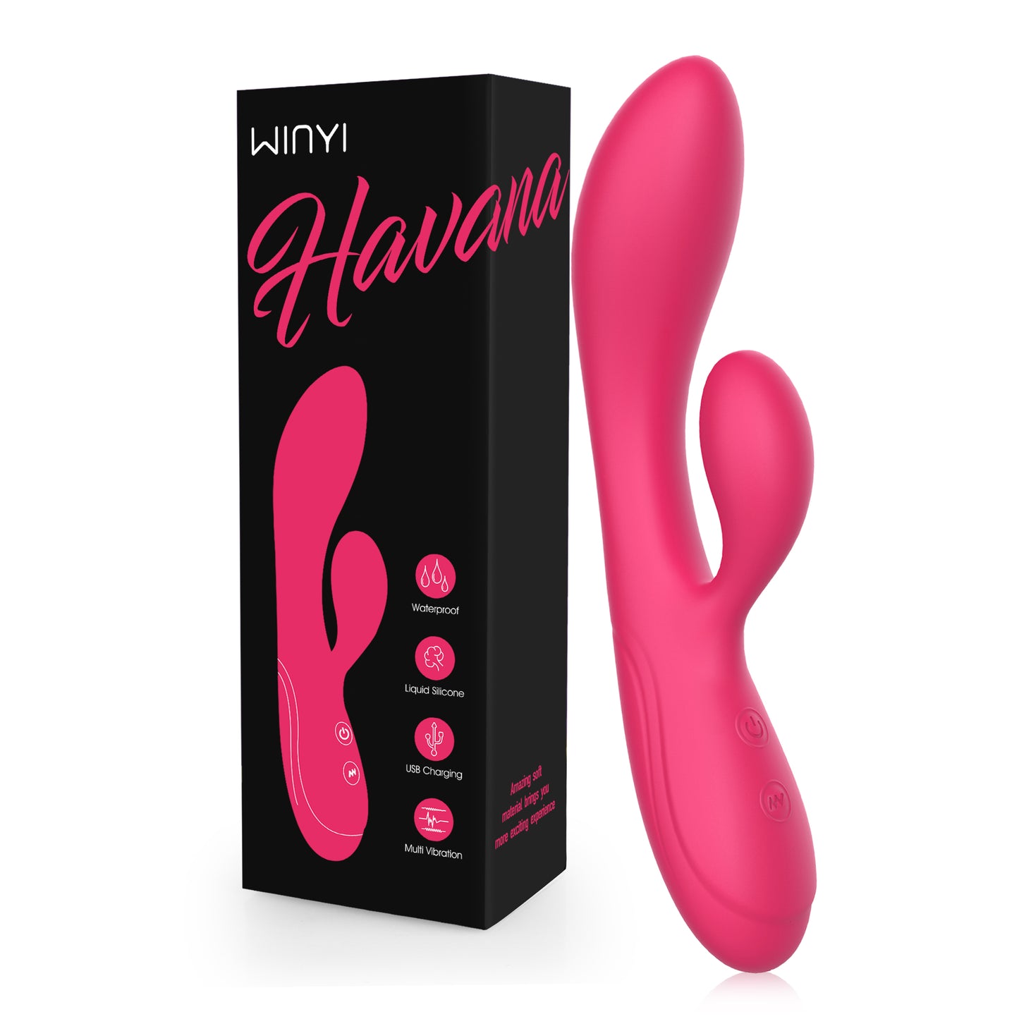 HAVANA- Wholesale Adult Sexual Dual Vibration 10 Mode Clitoris G Spot Stimulator Rabbit Vibrator Sex Toys For Woman