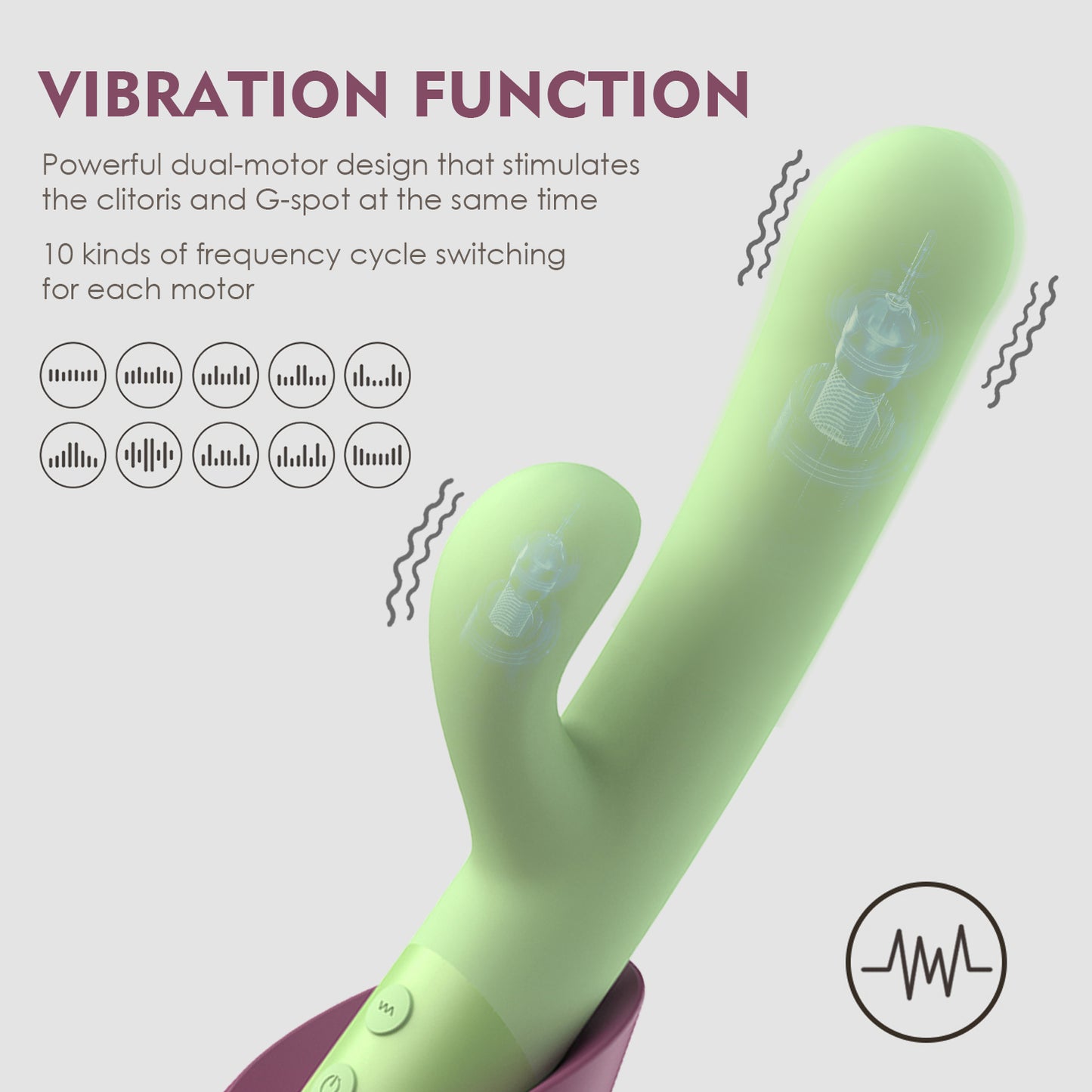 Hannah-Dual Vibrators 2023 Wholesale Double Head Rabbit Vibrator with Charger Base