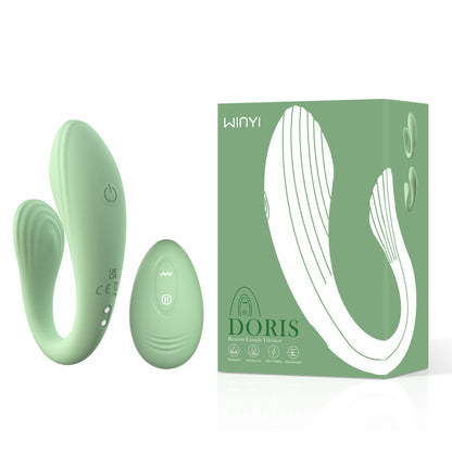 Doris-OEM Remote Control C Shape Couple Egg Vibrator-Matcha