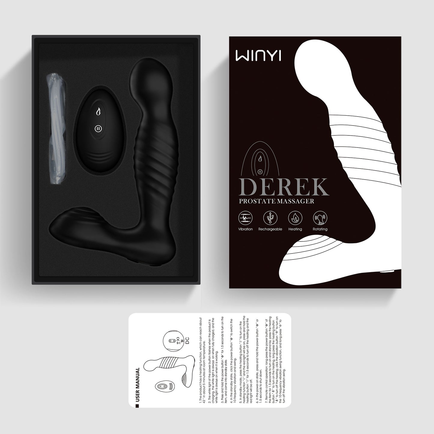 New Anal Sex Toy Slap 10 Mode Remote Rocking Heating Prostate Massager Manufacturer