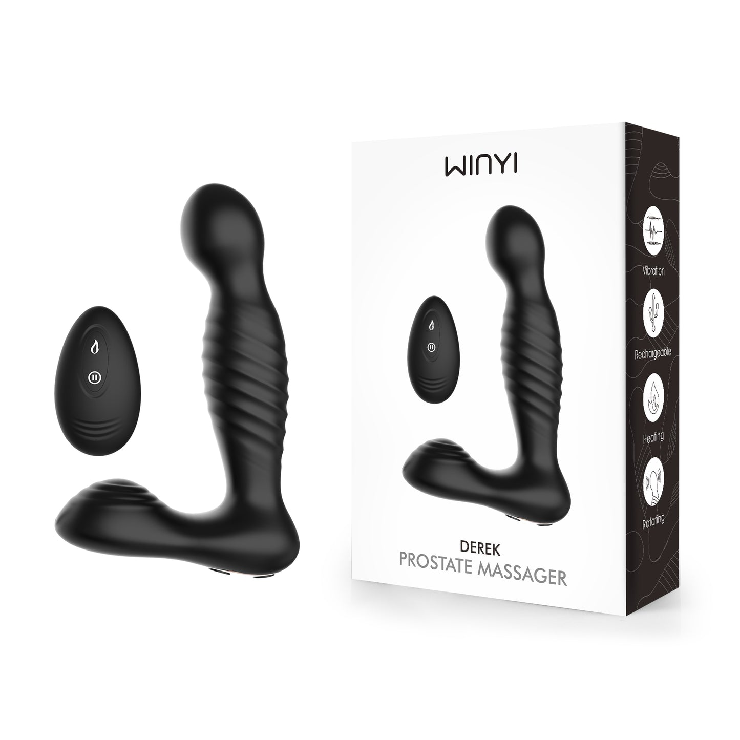 New Anal Sex Toy Slap 10 Mode Remote Rocking Heating Prostate Massager Manufacturer