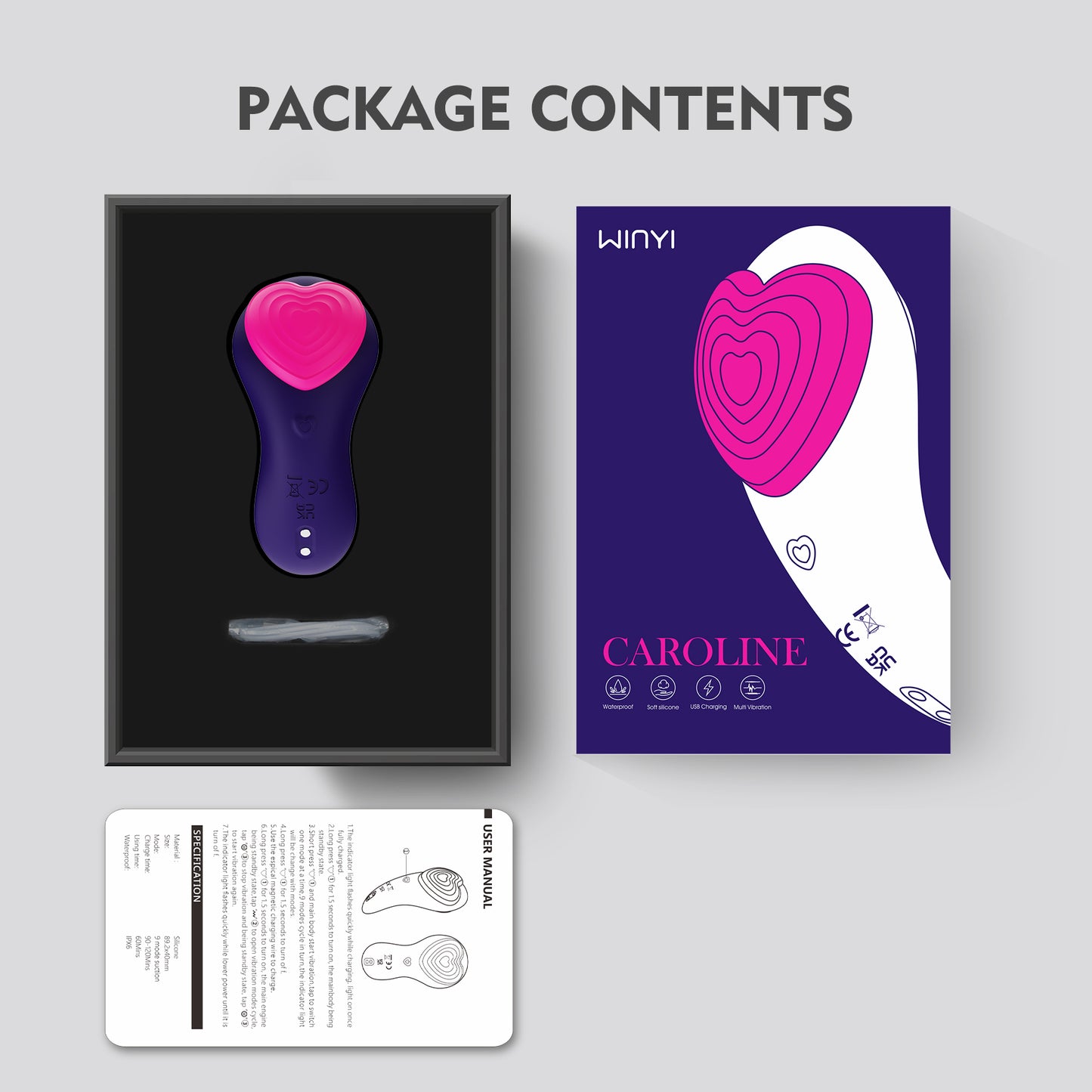 Caroline-Remote Controlled Vibrador Wireless Wearable Panty Vibrator