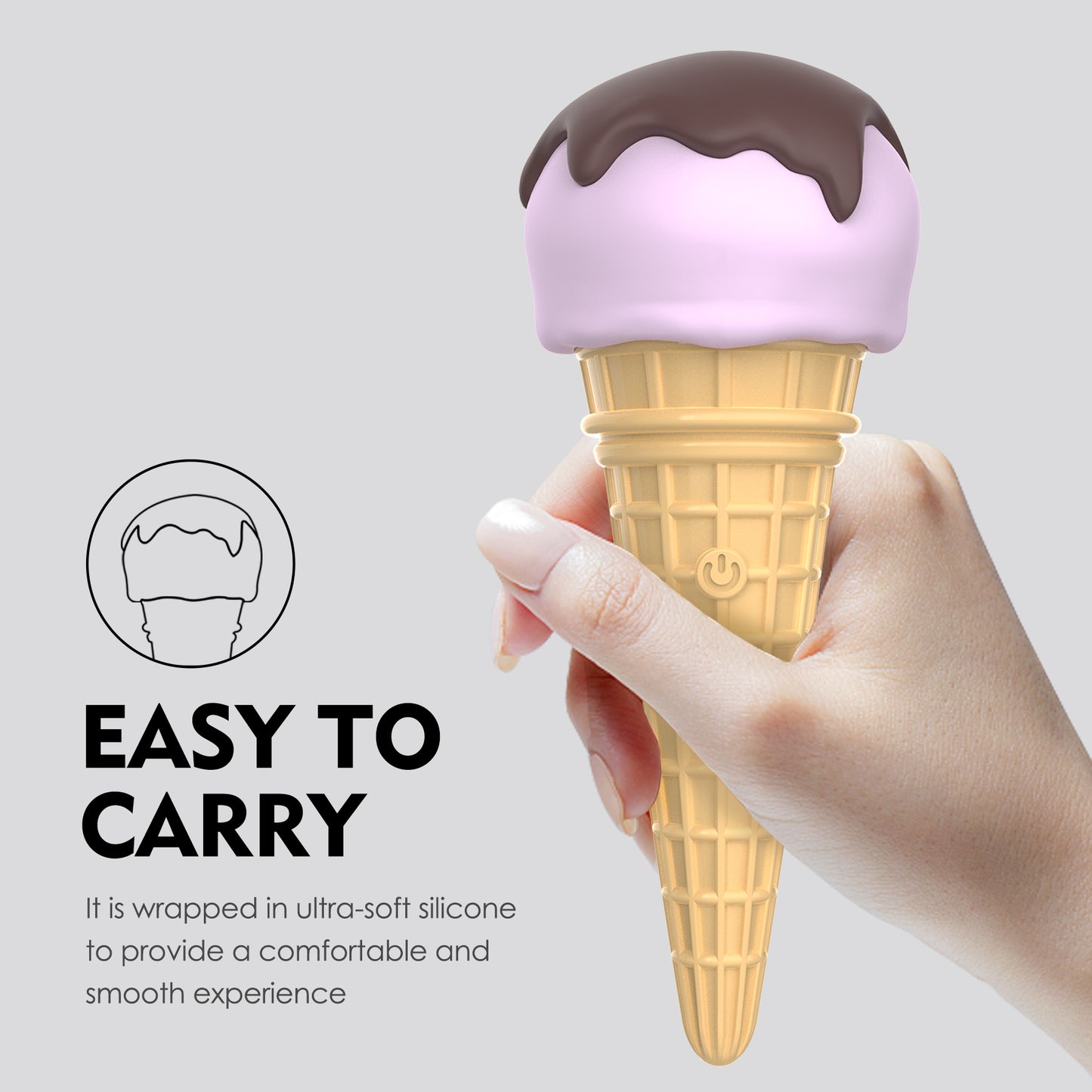 Doris-Wholesale Manufacturer OEM 10 frequenies Ice Cream Vibrator