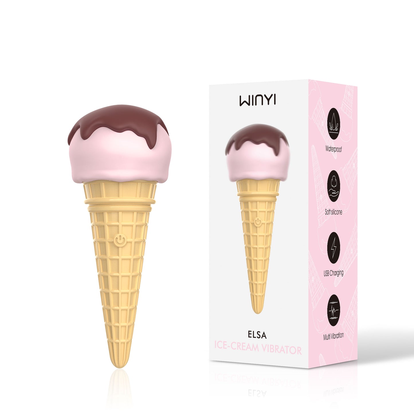 Doris-Wholesale Manufacturer OEM 10 frequenies Ice Cream Vibrator