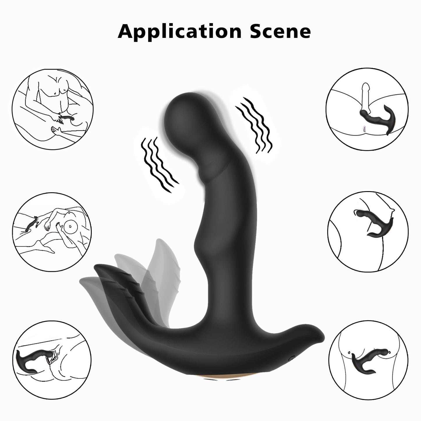 CHARLES II-Couple Sex Toys Rechargeable Remote Anal Vibrator Butt Plug Prostate Massage