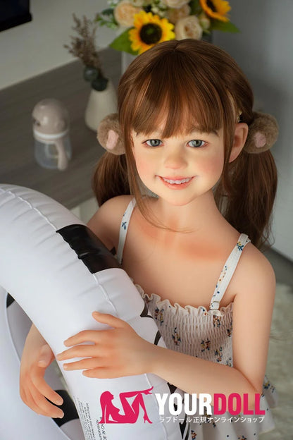 Yuko 108cm A cup AGB33 normal skin silicone head + TPE body love doll toddler