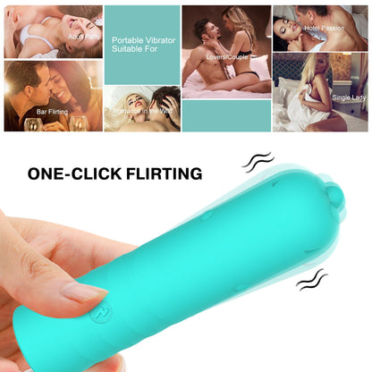 DINO- Waterproof Clitoris Stimulator Dinosaur Shape Rechargeable 10 Frequencies Vibration Mini Pocket Vagina Bullet Vibrator