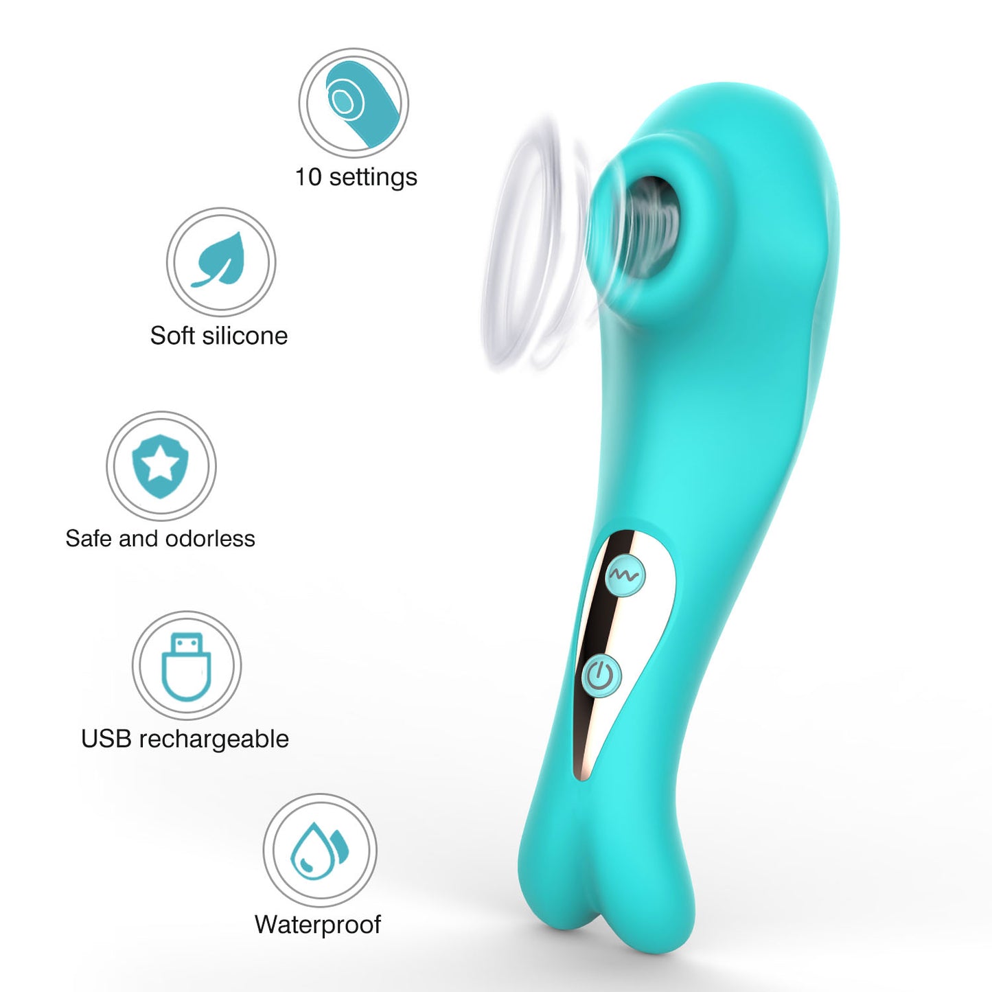 HONEY- Sex Toys 10 Mode Vibration Waterproof Clitoral Vagina Stimulate Sucking Vibrator For Women