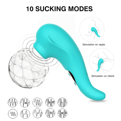 HONEY- Sex Toys 10 Mode Vibration Waterproof Clitoral Vagina Stimulate Sucking Vibrator For Women