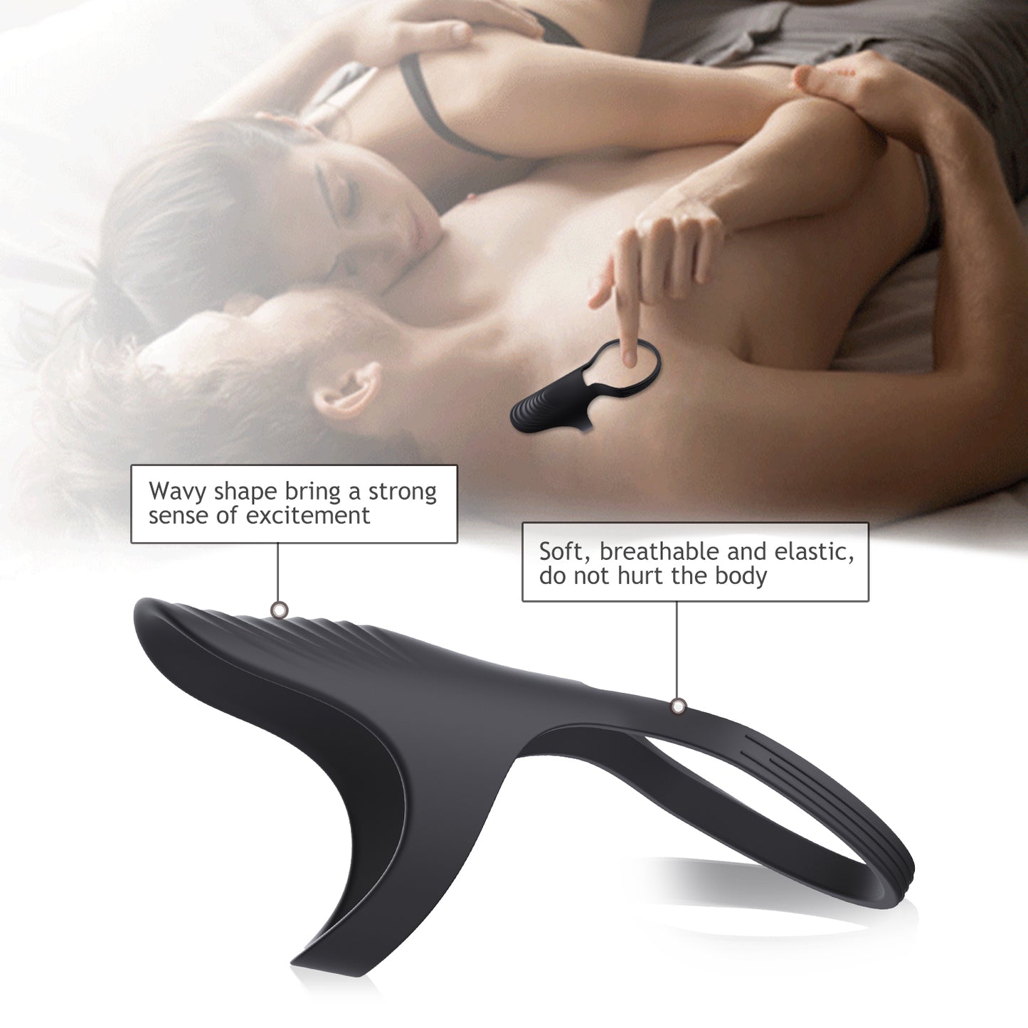 Men Penis Ring-Delay Ejaculation Silicone Cock Ring From WINYI