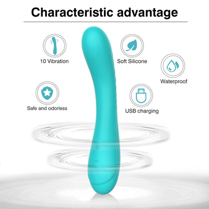 MARINA-liquid Silicone 10 Mode Wireless Usb Adult Sex Toy Wand G Spot Av Vibrator For Women