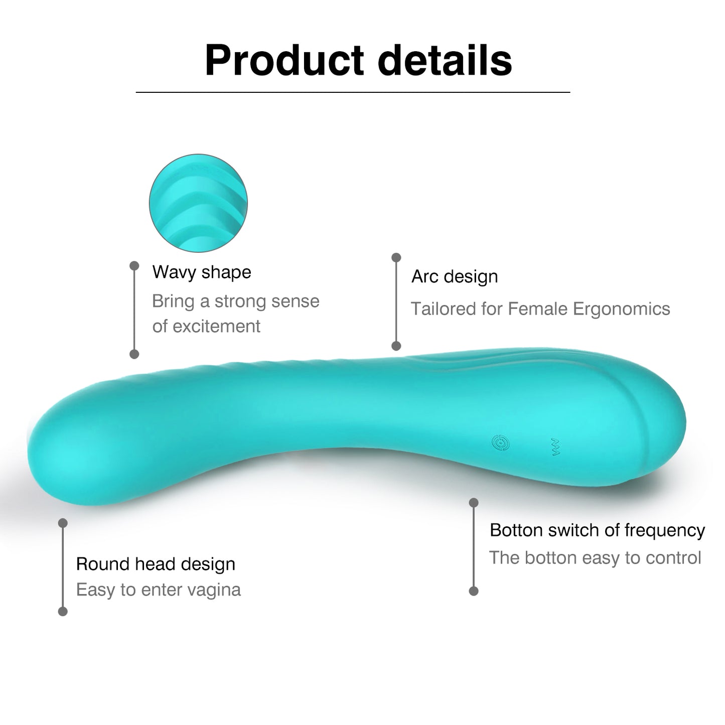 MARINA-liquid Silicone 10 Mode Wireless Usb Wand G Spot Av Vibrator For Women Black