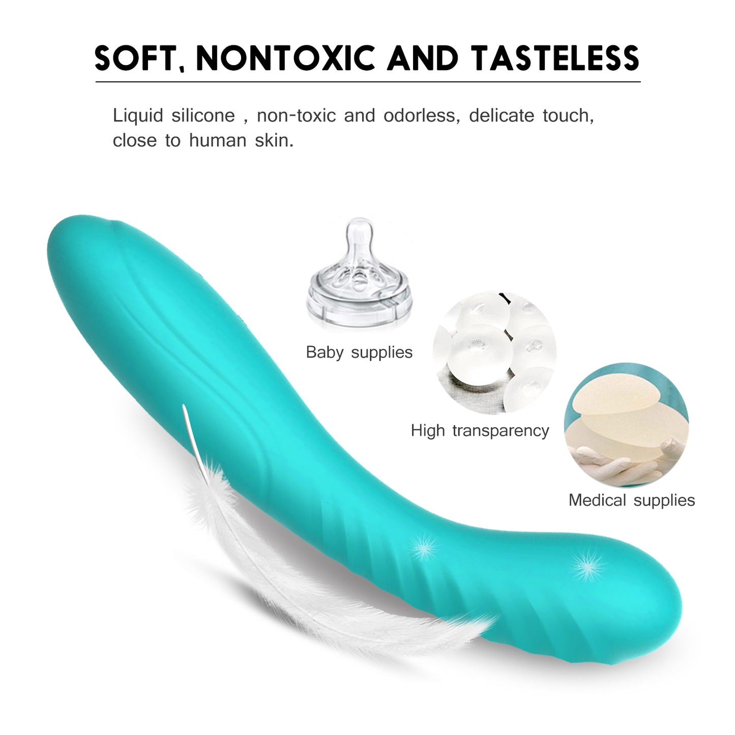 MARINA-liquid Silicone 10 Mode Wireless Usb Adult Sex Toy Wand G Spot Av Vibrator For Women