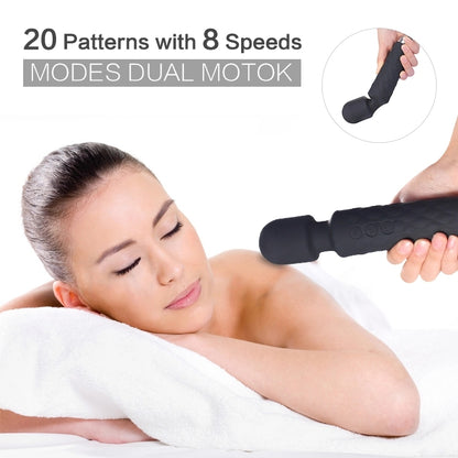 memory setting rechargeable 10 mode Vibrating AV Mini Wand Massage