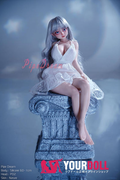 A cup silver hair girl cute normal skin 1 hole usable full silicone doll