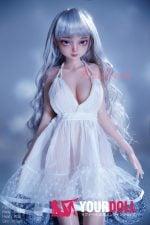 A cup silver hair girl cute normal skin 1 hole usable full silicone doll