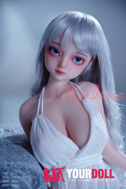 A cup silver hair girl cute normal skin 1 hole usable full silicone doll