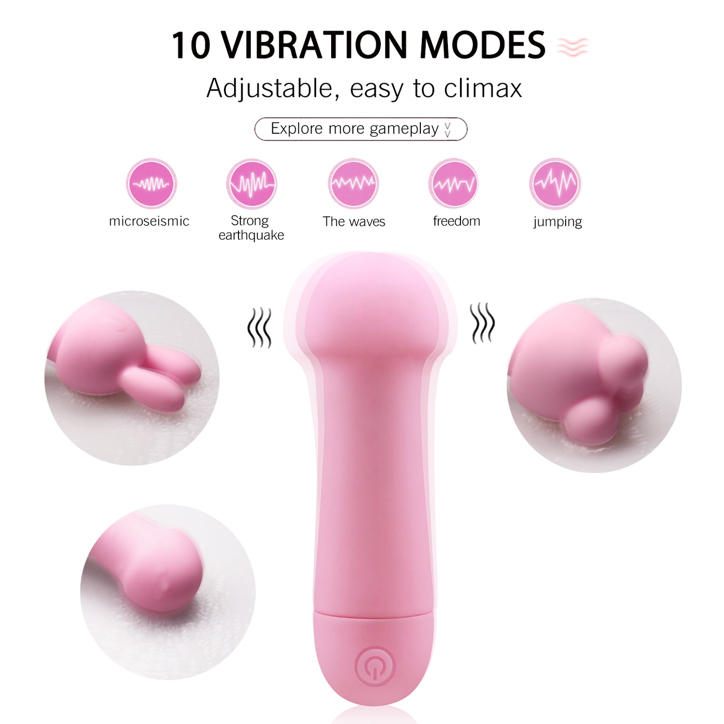 3 Head Electric Sex Vibrator Pussy Vaginal Body Mini Hand Massager For Women