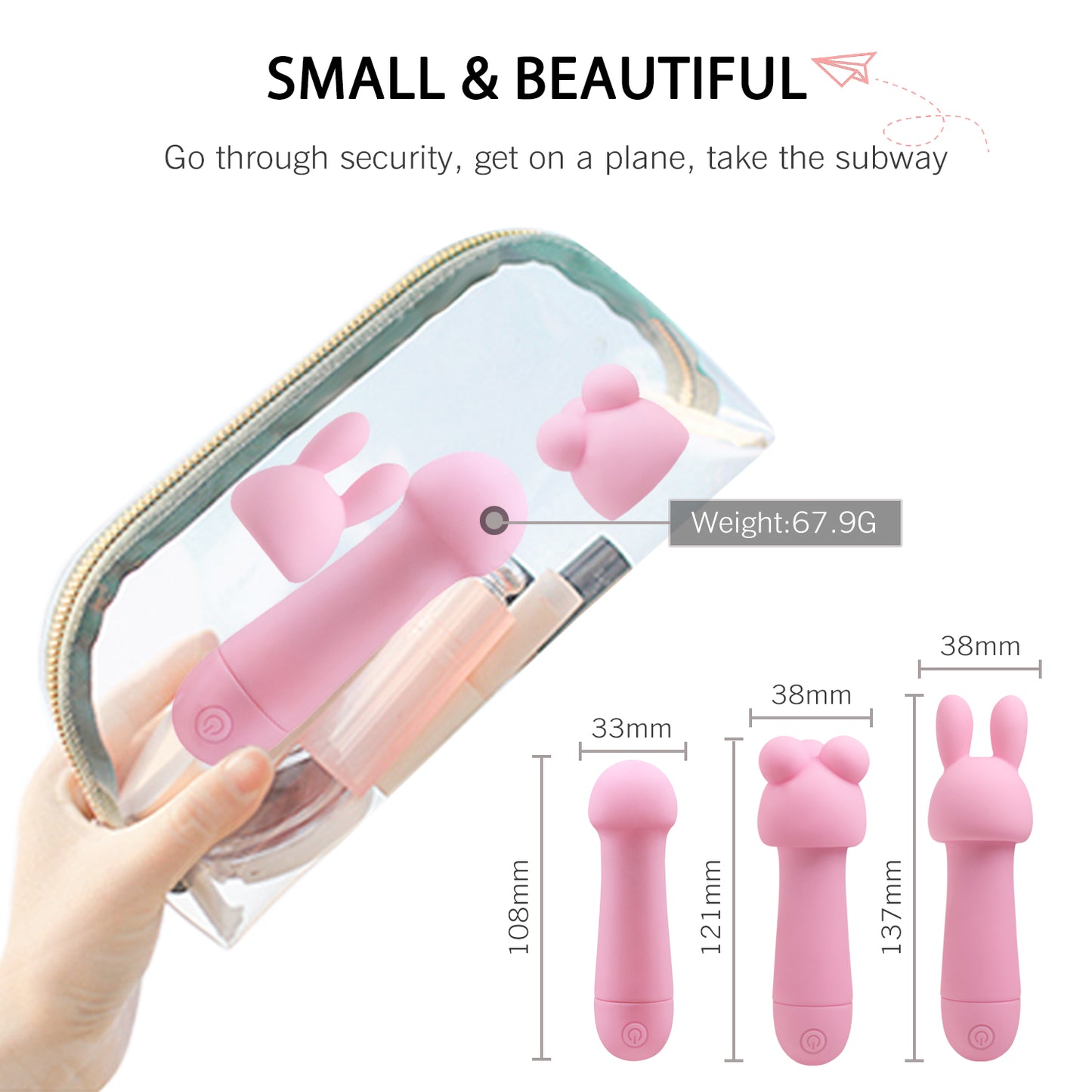 3 Head Electric Sex Vibrator Pussy Vaginal Body Mini Hand Massager For Women