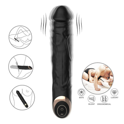 TERRY- Wholesale Adult Sex Toy 10 Mode Silicone Realistic Dildo Vibrator