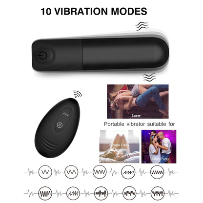 RICK-Amazon Hot Selling Rank 9 Super Powerful 10 Model Waterproof Nipple Vibrating Sex Toy Mini Bullet Vibrator With Remote For Women